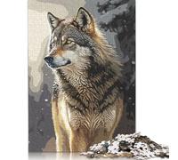 Rompecabezas Vintage de Lobo, decoración única para el hogar, 100% cartón Reciclado, Día del Niño, 1000 Piezas (75 x 50 cm)
