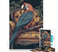 Rompecabezas Vintage de Loro con Percha para Adolescentes, 1000 Piezas, Juguete Mental, diversión, Corte Premium, Regalo Original (50x75cm)