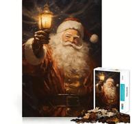 Rompecabezas Vintage de Papá Noel 1000 Piezas Juego de concentración Mental diseño Ajustado sin Huecos desafío Interactivo para el Cerebro en casa (50x75cm)