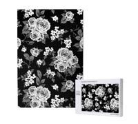 Rompecabezas Vintage de Rosas Blancas y Tulipanes, 1000 Piezas, Juego de Rompecabezas para Adultos, Rompecabezas desafiantes.