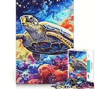Rompecabezas Vintage de Tortuga de 1000 Piezas Juego de Habilidad Mental Ajuste Estable Sin Piezas Que se muevan Un pasatiempo Divertido para Fines de Semana Largos (50x75cm)