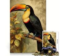 Rompecabezas Vintage de tucán de 1000 Piezas para Adultos Ideal para Mejorar la concentración y Relajarse Corte Suave Un Regalo Encantador (50x75cm)