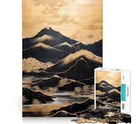 Rompecabezas Vintage Gold Mountains de 1000 Piezas Juguete Que desafía la Mente Troquelado de Alta precisión Un Reto Divertido para Pasar el Tiempo (38x52cm)