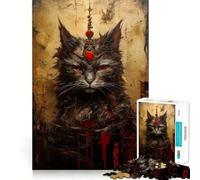 Rompecabezas Vintage La Reina Gata Diosa de 1000 Piezas para Adultos, Juguete Que desafía la Mente, Ideal para Momentos de Paz, con un diseño artístico nítido y Coleccionable 38x26cm