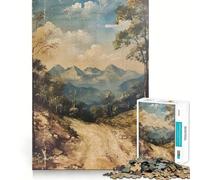 Rompecabezas Vintage Mountain Pathway de 1000 Piezas Juguete para desarrollar la Capacidad cognitiva Superficie Lisa y sin Rebabas Actividad Relajante para Grupos en Interiores (38x26cm)