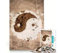Rompecabezas Vintage Yin y Yang 1000 Juego de Memoria Mental Alta precisión Manualidades interactivas desafío Cerebral para el hogar (50x75cm)