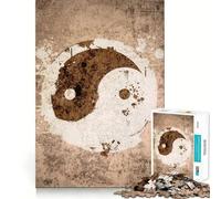 Rompecabezas Vintage Yin y Yang con 1000 Piezas Divertido y con tecnología Avanzada de Corte láser Ideal para el Entretenimiento en Interiores Durante Las Vacaciones (38x52cm)