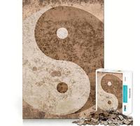 Rompecabezas Vintage Yin y Yang de 1000 Piezas para Adultos Juego Divertido y fácil de armar Ideal para Disfrutar en Familia (38x52cm)