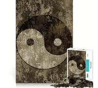 Rompecabezas Vintage Yin y Yang Zen de 1000 Piezas Diversión para Entrenar la Mente Encaja Perfectamente sin Huecos Actividad para Compartir con Seres Queridos (38x26cm)