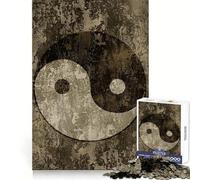 Rompecabezas Vintage Yin y Yang Zen para Adolescentes, 1000 Piezas, para desarrollar la Inteligencia y la Habilidad Un Escape Tranquilo y Limpio (50x75cm)