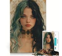 Rompecabezas Vintage Young Goth Girl de 1000 Piezas Diversión para ejercitar la Mente Componentes robustos y de Corte Limpio Un Entretenimiento cautivador para Disfrutar en casa (38x52cm)