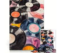 Rompecabezas Vinyl Groove Journey de 1000 Piezas para Adolescentes Desarrollo de Habilidades de razonamiento, Escape Sereno, Corte preciso, Regalo Original (50x75cm)