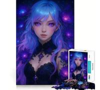 Rompecabezas Violet Bloom Fairy de 1000 Piezas Diversión para ejercitar la Memoria Bordes Lisos Encaja Perfectamente Una Forma Divertida de llenar los ratos Libres (38x26cm)