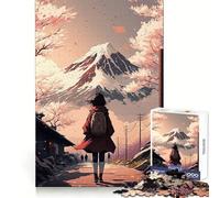Rompecabezas Vision of Fujiyama de 1000 Piezas para Adolescentes Desarrollo del Pensamiento, Ocio y Entretenimiento, Bordes limpios, Regalo de Invierno (38x26cm)