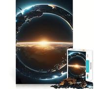 Rompecabezas Vista Espacial de la Tierra para Adultos, 1000 Piezas, Smart Reason Toy Family Bond Smooth Edge Art Display 38x52cm