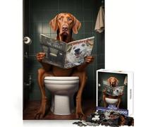 Rompecabezas Vizsla en el baño, 1000 Piezas para Adultos Fomenta la concentración, desarrolla la Habilidad y aprovecha Bien el Tiempo Intercámbialos fácilmente Sorpresa navideña (50x75cm)