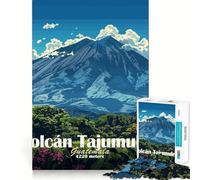 Rompecabezas Volcán Tajumulco Guatemala 1000 Piezas Diversión Mejora la concentración Corte láser para un Ajuste Actividad para Compartir con Seres Queridos (50x75cm)
