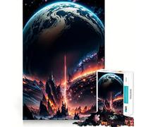 Rompecabezas Volcán Tierra 1000 Piezas Juguete de construcción Focus Ajuste Firme Montaje Seguro Juguete de Entretenimiento para Interiores (38x26cm)
