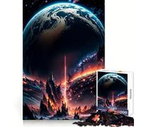 Rompecabezas Volcán Tierra de 1000 Piezas para Adultos Ejercicio de lógica Diversión sin complicaciones Bordes limpios Navidad (50x75cm)