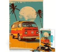 Rompecabezas Volkswagen Pop Art 1000 Piezas Juego Divertido sin Rebabas Piezas de Corte Limpio portátil Ideal para Viajar (38x52cm)