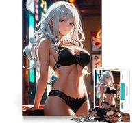 Rompecabezas Waifu de 1000 Piezas Juego de concentración Mental Corte de precisión Bordes Lisos Actividad Absorbente para Noches tranquilas (50x75cm)