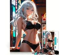 Rompecabezas Waifu de 1000 Piezas Juguete Que desafía la Mente Troquelado de Alta precisión Divertido Reto para el Tiempo de Espera (38x26cm)