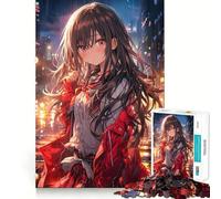 Rompecabezas Waifu de Noche 1000 Piezas diversión para Aumentar la concentración Corte láser para un Ajuste Actividad para Compartir con Seres Queridos (38x26cm)