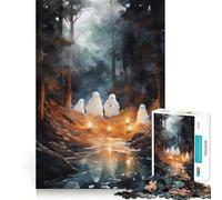 Rompecabezas Wanderlust Ghosts de 1000 Piezas Juguete de construcción Focus Ajuste Firme Montaje Seguro Juguete de Entretenimiento para Interiores (38x52cm)