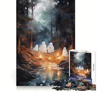Rompecabezas Wanderlust Ghosts de 1000 Piezas para Adolescentes Actividad Divertida y Relajante para ejercitar la Mente Bordes precisos Regalo Ideal (38x26cm)