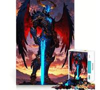 Rompecabezas Warrior Light and Steel de 1000 Piezas Diversión para ejercitar la Memoria Bordes Lisos Encaje Forma Divertida de llenar Las Horas Libres (38x26cm)