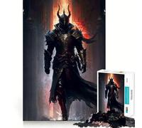 Rompecabezas Warrior of The Darkness de 1000 Piezas para Adolescentes Juego Divertido y Entrelazado sin Huecos Actividad Nocturna Familiar para divertirse (38x52cm)