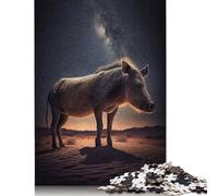 Rompecabezas Warthog bajo Las Estrellas de 1000 Piezas, desafiante y Estimulante, Ideal para Adultos y Adolescentes (75 x 50 cm)
