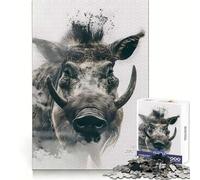 Rompecabezas Warthog Wilderness para Adolescentes, 1000 Piezas, lógica, Pensamiento, Escape Tranquilo, Cierre sin Costuras, (38x52cm)