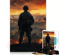Rompecabezas Warzone Battlefield para Adultos 1000 Piezas Entrenamiento Mental Piezas sin Rebabas Corte Limpio Actividad para Compartir en Familia (38x52cm)