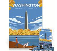 Rompecabezas Washington para Adolescentes, 1000 Piezas, Entrenamiento de Memoria, Actividad Relajante, Corte Impecable, Regalo de Temporada (38x26cm)