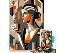 Rompecabezas We Love Coffee de 1000 Piezas Juego para ejercitar la Mente Artesanía de Corte experta Un pasatiempo Fascinante para los Momentos de Ocio (38x26cm)