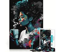 Rompecabezas We Love Coffee de 1000 Piezas Juguete para desarrollar la Capacidad cognitiva Superficie Lisa y sin Rebabas Actividad Relajante para Grupos en Interiores (38x26cm)