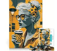 Rompecabezas We Love Coffee de 1000 Piezas para Adolescentes Desarrolla la Mente y la diversión Tamaño Uniforme Piezas precisas Actividad Relajante para Grupos en Interiores (38x52cm)