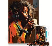Rompecabezas We Love Coffee para Adultos 1000 Piezas Juego Think Boost Estructura de Encaje precisa fácil de Aprender diversión para Toda la Familia (38x26cm)