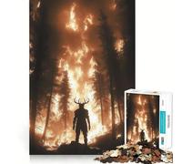 Rompecabezas Wendigo Forest Fire Guardian de 1000 Piezas Juguete de construcción Focus Ajuste Huecos Actividad gratificante para días lluviosos (50x75cm)