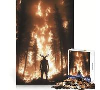 Rompecabezas Wendigo Forest Fire Guardian para Adolescentes, 1000 Piezas, Mejora la Memoria, Entretenimiento Casual, Corte de Calidad, Regalo de cumpleaños (38x26cm)
