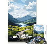 Rompecabezas West Highland Way, Escocia para Adolescentes, 1000 Piezas, Entrenamiento Inteligente, Ocio Consciente, Corte Impecable, Regalo Original (38x26cm)