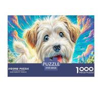 Rompecabezas West Highland White Terrier 1000 Piezas Puzzle para Adultos Y Niños - Juego Didáctico,Divertida Actividad para Toda La Familia 38x26cm/1000pcs