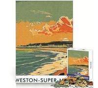 Rompecabezas Weston-Super-Mare Sunset para Adultos, 1000 Piezas, Ejercicio Mental, Entretenimiento Tranquilo, tamaño (38x52cm)