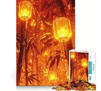 Rompecabezas When The Lantern Light para Adolescentes 1000 Piezas estimula la Mente Divertido de Corte Limpio componentes Resistentes Actividad para Compartir con los niños (38x52cm)