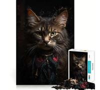 Rompecabezas Whiskered Snow de 1000 Piezas Juguete Que desafía la Mente Troquelado de Alta precisión Divertido Reto para el Tiempo de Espera (50x75cm)