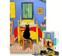 Rompecabezas Whiskers in The Room para Adolescentes 1000 Piezas Mejora la Agilidad Mental Juego de tamaño Uniforme Piezas precisas Actividad Nocturna para Toda la Familia (50x75cm)