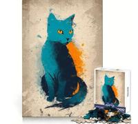 Rompecabezas Whiskers of Elegance de 1000 Piezas para Adolescentes Entrenamiento de concentración, Tiempo Libre Divertido, unión Perfecta, Regalo Encantador (38x52cm)