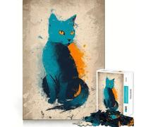 Rompecabezas Whiskers of Elegance Juego de Memoria de 1000 Piezas manualidad de Corte de Alta precisión desafío Cerebral Interactivo para el hogar (50x75cm)