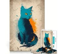 Rompecabezas Whiskers of Elegance para Adolescentes 1000 Piezas Divertido Juego de Memoria Superficie Lisa sin Rebabas Regalo de cumpleaños Juguete para ejercitar la Mente (38x52cm)